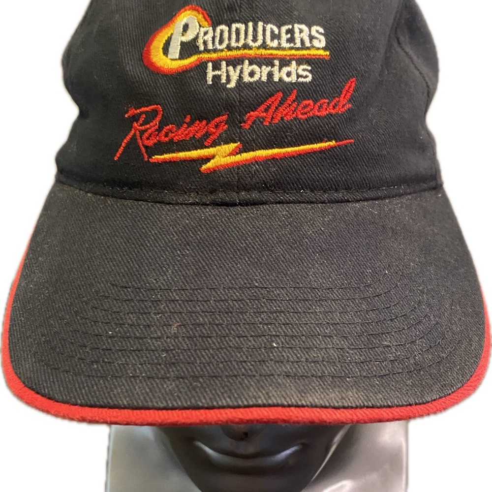 VTG Producers HYBRIDS Hat SEED RACING AHEAD Black And Red Hat